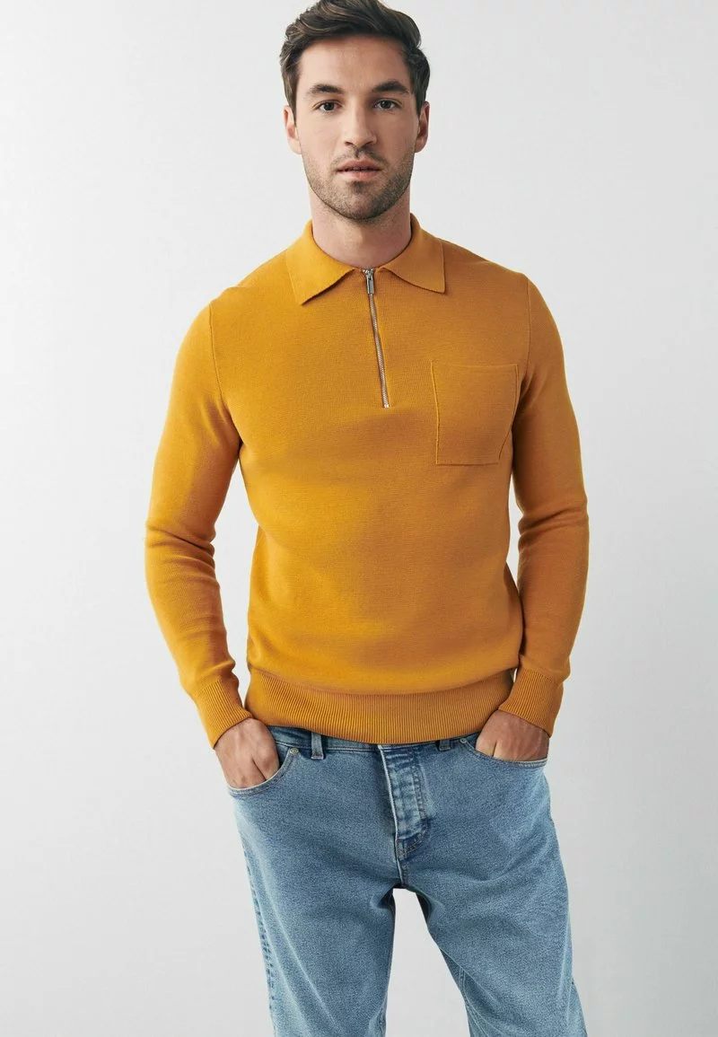 Next Herren Poloshirt - Ochre 1 Next Herren Poloshirt - Ochre