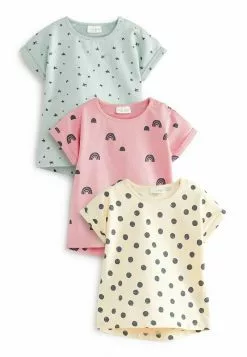 Next Kinder T-Shirt Print - Mint Green Pink And Cream