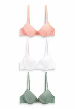 Next LIGHT PAD PLUNGE 3 PACK - Triangel BH - Coral Ecru | Damen