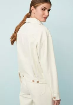Next Damen Jeansjacke - Ecru Cream