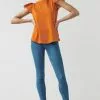 Next Damen FLUTE SLEEVE - T-Shirt Print - Orange