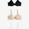 Next Damen 3PACK - Bügel BH - Black