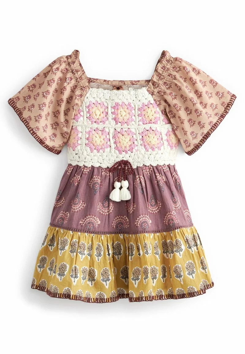 Next Kinder Strickpullover - Pink Patchwork 1 Next Kinder Strickpullover - Pink Patchwork