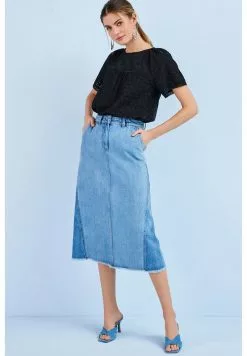 Damen NEXT BRODERIE - Bluse - Navy Blue