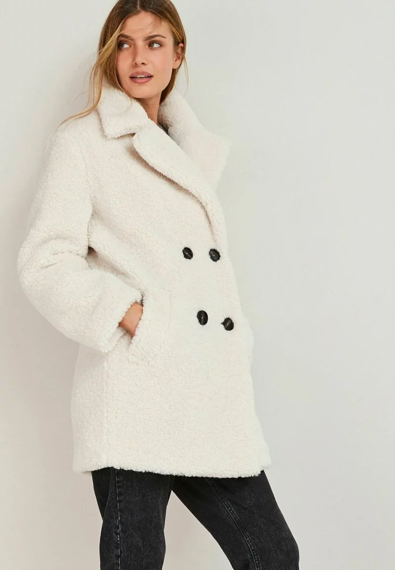 Next Damen Wintermantel - Off-white 1 Next Damen Wintermantel - Off-white